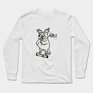 Cute thinking owl Long Sleeve T-Shirt
